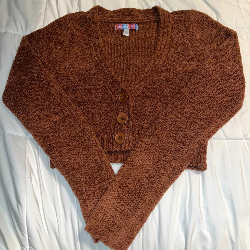 Urban Outfitters Button Up Cropped Sweater